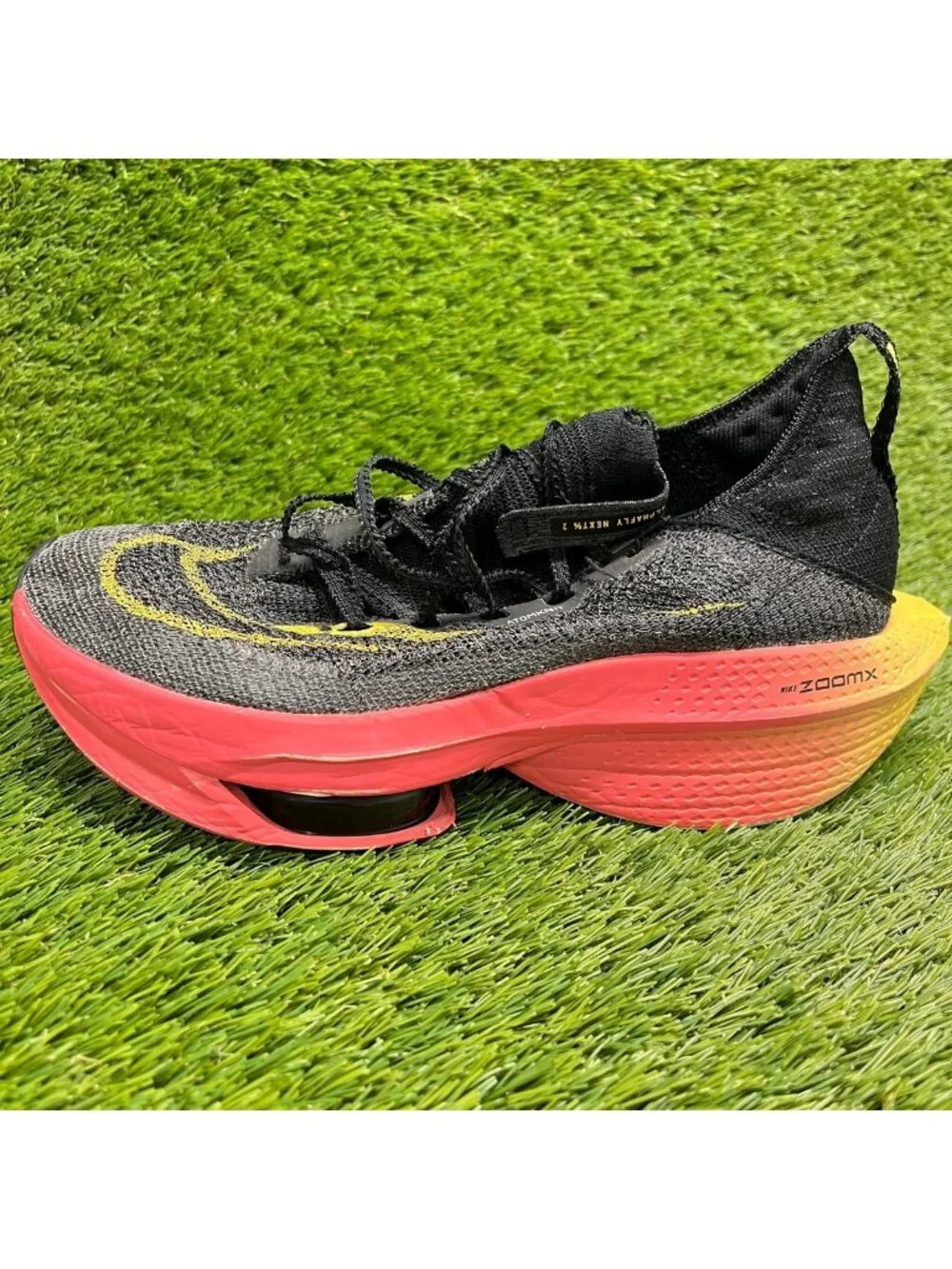 Nike Air Zoom Alphafly Next% 2 Womens Size 8 Black Orange Running Shoes Sneakers